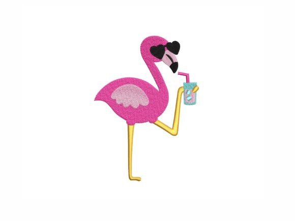 Flamingo with Drink: A Designer's Real-World Embroidery Review