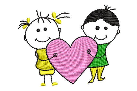 Loving Couple Cartoon with Hearth Review